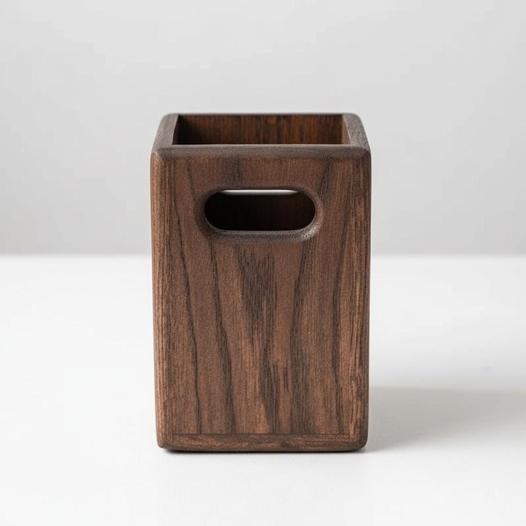 Walnut Wooden Spoon Holder – Kitchen Organizer 1 Wild And Trees Walnut Wooden Spoon Holder – Kitchen Organizer - Image 1
