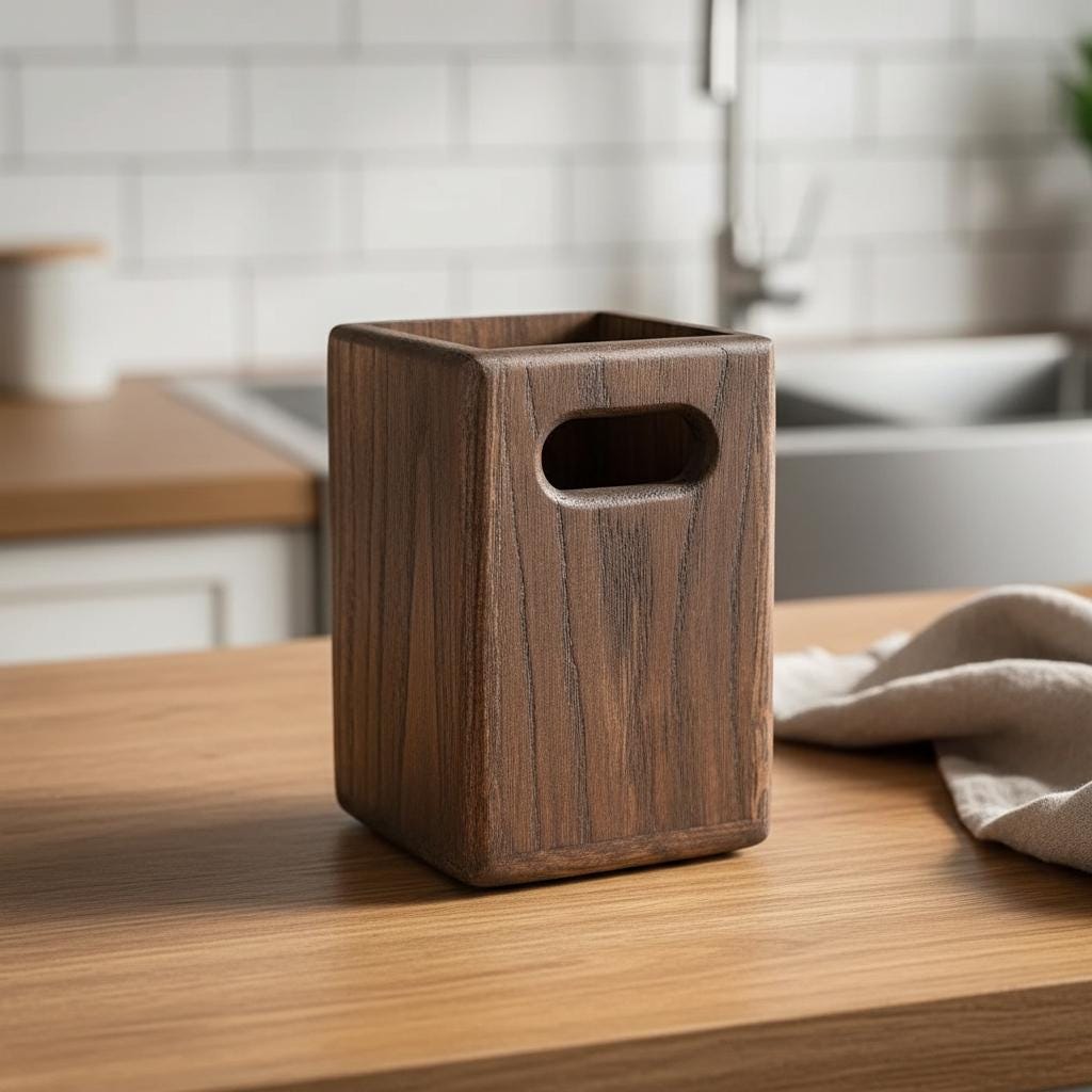 Walnut Wooden Spoon Holder – Kitchen Organizer 6 Wild And Trees Walnut Wooden Spoon Holder – Kitchen Organizer - Image 6