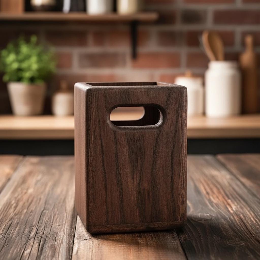 Walnut Wooden Spoon Holder – Kitchen Organizer 7 Wild And Trees Walnut Wooden Spoon Holder – Kitchen Organizer - Image 7