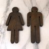 Wooden Bathroom Sign Set – Laser Cut Restroom Decor 10 Wild And Trees Wooden Bathroom Sign Set – Laser Cut Restroom Decor - Image 1