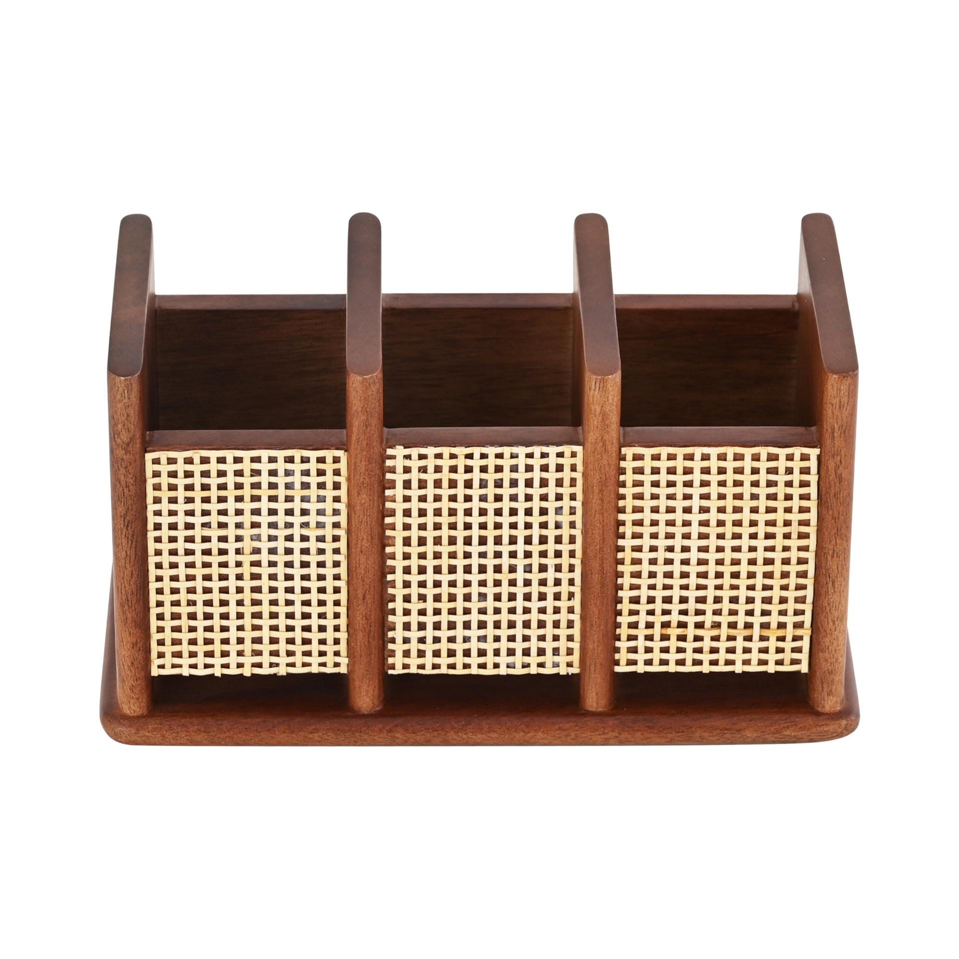Wooden Cutlery Holder – 3 Section Organizer 1 Wild And Trees Wooden Cutlery Holder – 3 Section Organizer - Image 1