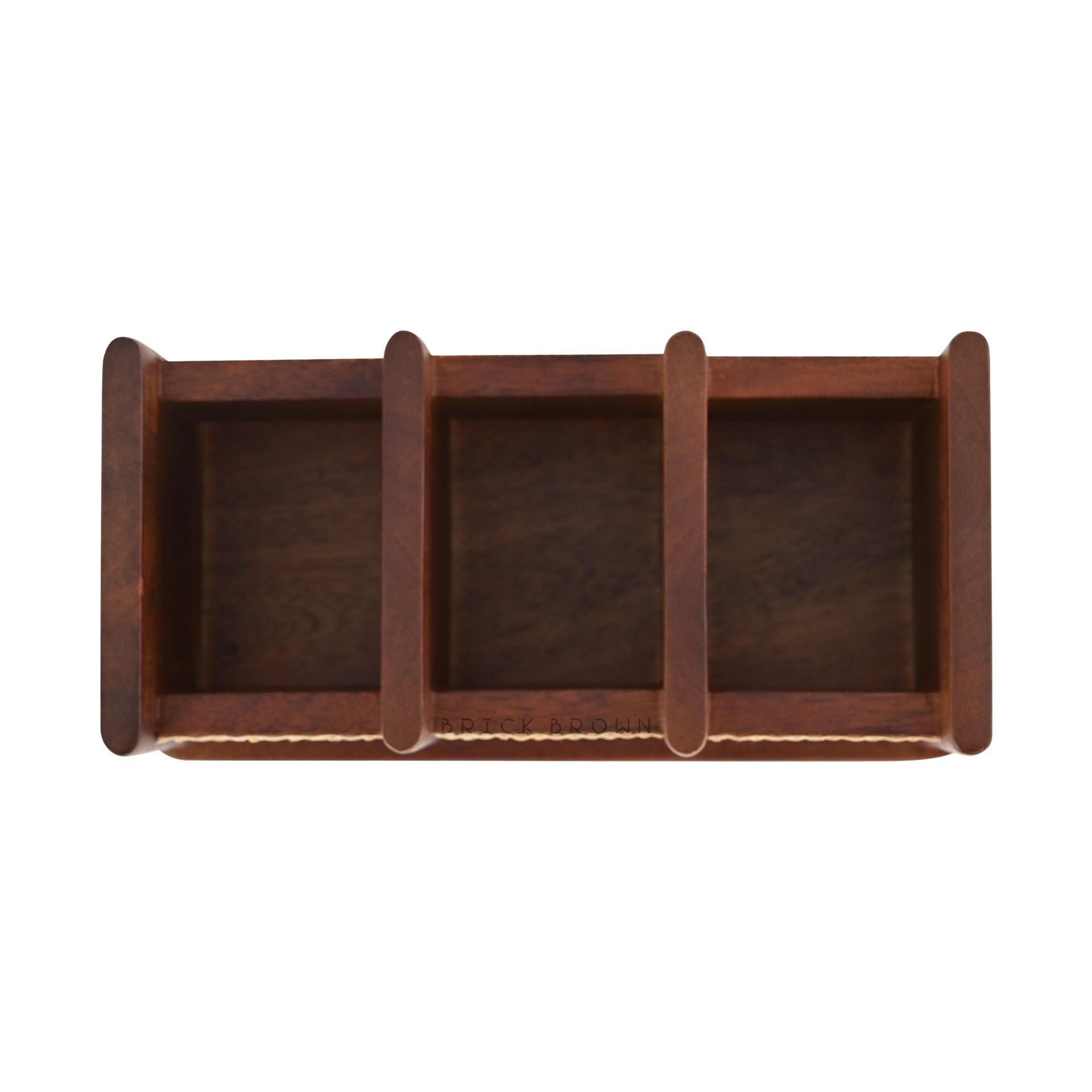 Wooden Cutlery Holder – 3 Section Organizer 6 Wild And Trees Wooden Cutlery Holder – 3 Section Organizer - Image 6